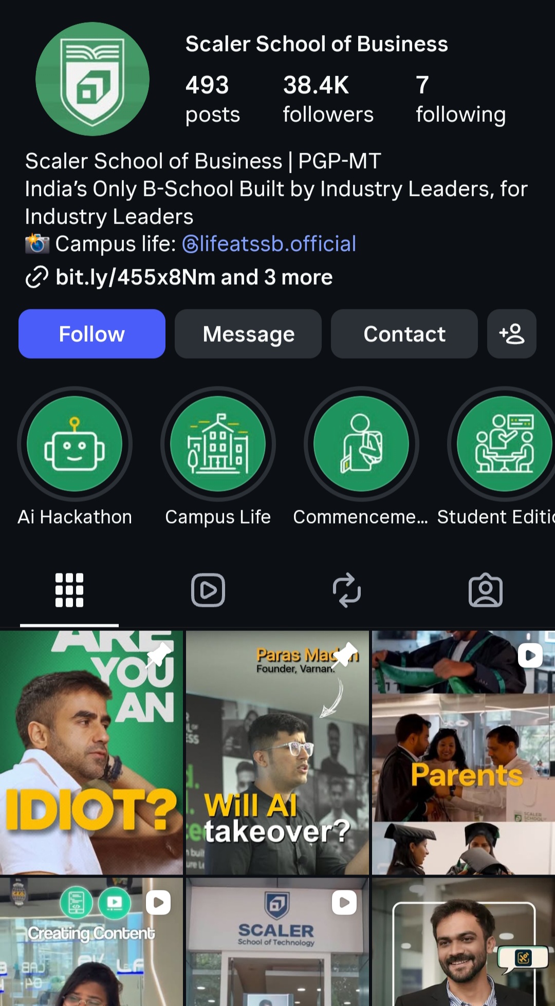 Scaler School of Business profile