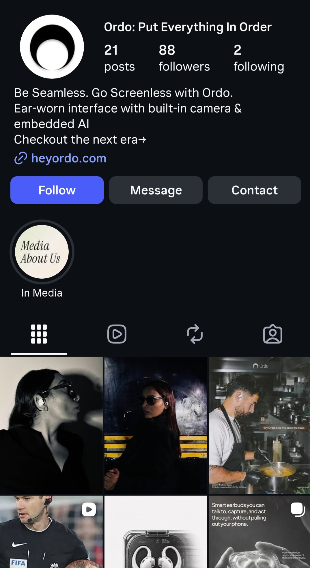 Ordo Instagram profile